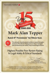 Attorney Mark Tepper highest rating of lawyers