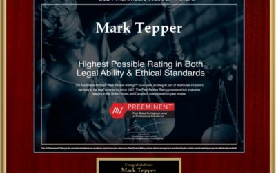 Investment Loss Recovery Attorney Mark A. Tepper Marks 23-Year Streak of Legal Recognition with Latest AV Preeminent® Award